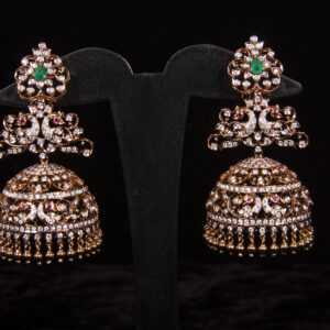 Emeralds And Diamonds Earrings